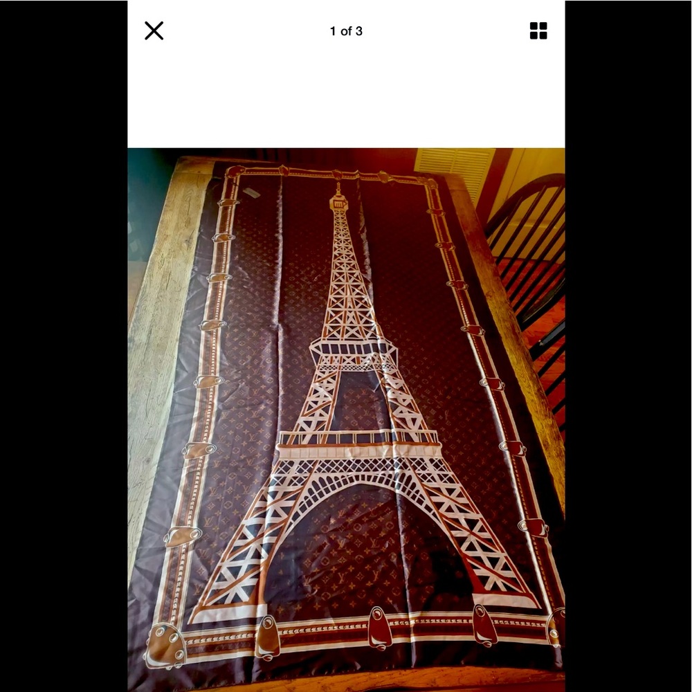 NWT 100 % Silk Hand Rolled Louis Vuitton Wrap